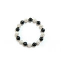 Large Black Onyx and Shamballa Bead Bracelet